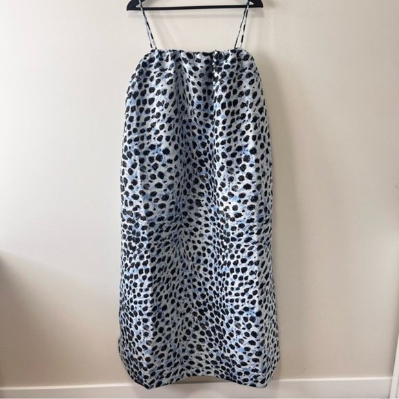NWT GANNI leopard jacquard dress Size 42 - Picture 5 of 12